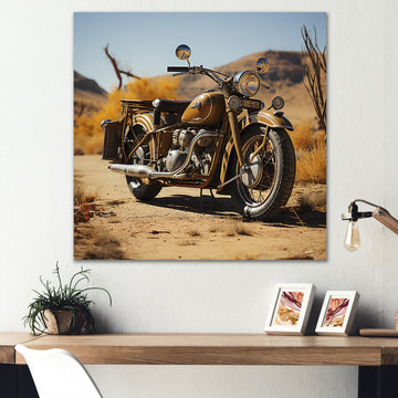 Dessert Vintage Bike - Motorcycle Canvas Wall Art